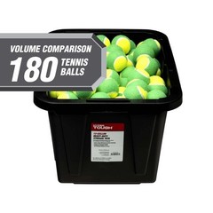 Hyper Tough 12 Gallon Storage Bin w/ Snap Lid, Black/Red Heavy Duty Container.