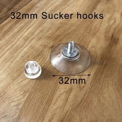 10PCS Strong Suction Cups with M4 Screw Rod Knurled Hook Clear Kitchen Glass USA
