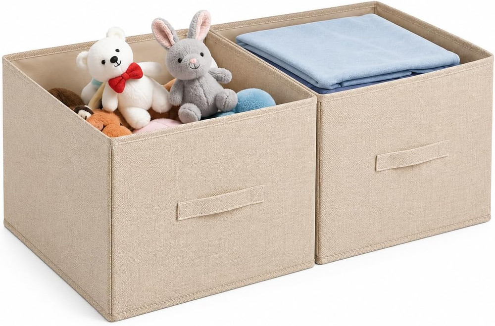 Extra Large Open Top Blanket Storage Baskets – 20x16x12 Closet Organizers