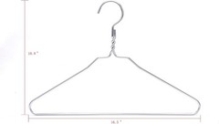 S Silver Aluminum Metal Coat Hangers Heavy Duty Suit Hangers 10 Pack adult Size