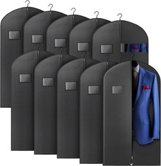 10 Pack 43-inch Garment Bags for Travel, Garment Bags for Hanging Clothes wit…