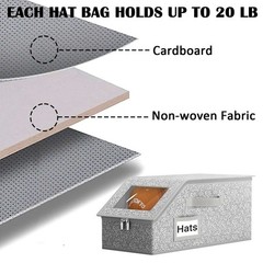 1/2/3PC Hat Storage Dust Bag Baseball Hat Cap Organizer Clear Rack Zipper Holder