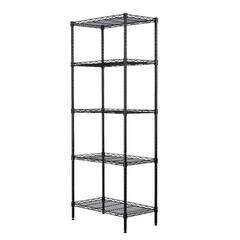 21″x11″x59″ 5 Tiers Wire Shelving Unit Metal Shelf Rack 551 LBS Capacity Black