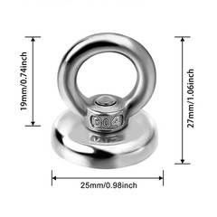 Magnetic Hooks Heavy Duty 10 Pack, 60 lbs Pulling Force Rare Earth Magnets wi…