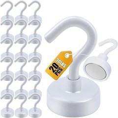 20-Piece Magnetic Hook Set – 30lbs Neodymium Strength for All Your Hanging Needs