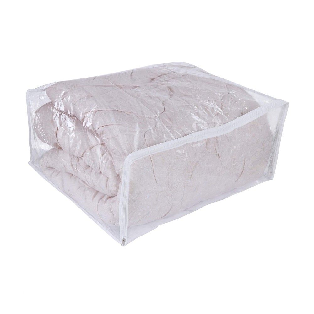 NUYKOUY Clear Vinyl Storage Bags with Zipper 24x20x11 Inches, 3Pack.