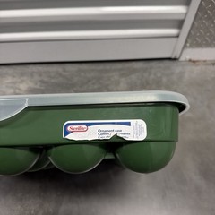 Sterilite 20 Holiday Ornament Storage Case Green with Lid Christmas Organizer