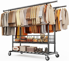 HOKEEPER Heavy Duty Clothes Rack Load 635 LBS, Clothing Rack for Hanging Clothes