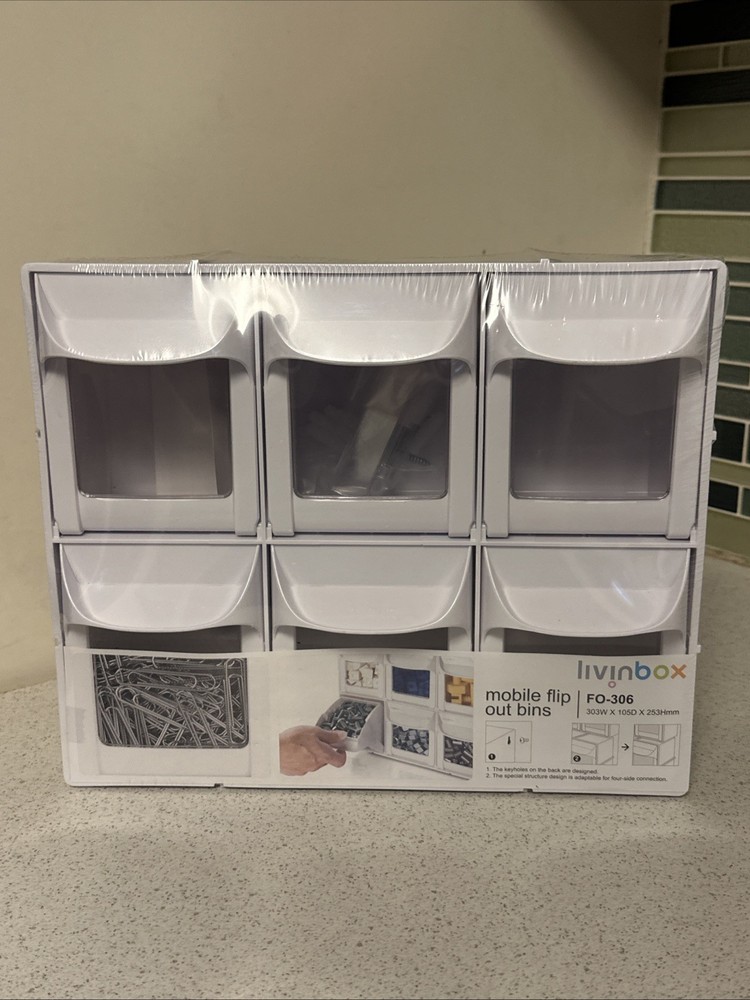 livinbox Plastic Tilt Out Bins Storage for MTG Commander, Arts, Crafts, Sewing