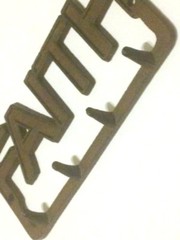Faith 4 Hook Wall Mount Rustic Old Fashioned New Vintage 9 1/2×4 1/2in