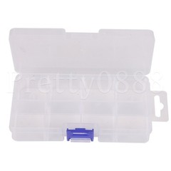 Plastic Storage Box Small 8 Compartments 13.7×6.8×2.8cm for Handicrafts Beads