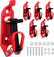 6Pcs Red Shovel Holder for Truck, Heavy Duty Roof Rack Shovel Mount Zinc