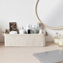 Narrow Storage Bins, Small Basket for Closet and Shelves, Fabric Organizer wi…
