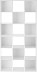Elegant 9 Cube Storage Organizer – Stackable MDF Bookshelf in White Finish