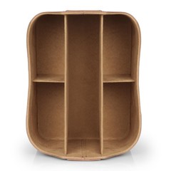 PU Vegan Leather Desk Organizer Cube with Tablet Slot, Nightstand Caddy & Cou…