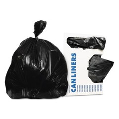 Heritage X7658QK 60 gal. Reprocessed Resin Can Liners – Black (100/Carton) New