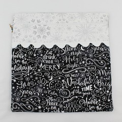 Hand-Made Fabric Storage Bag with Zipper – Holiday/Winter Theme