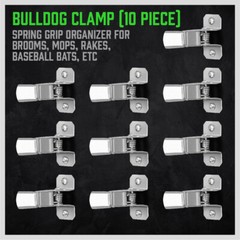 10 Pcs Metal Gaint Spring Grip Clamp Tool Hanger Brooms and Mops Wall Orgainzer