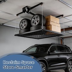 4×4 Ceiling Overhead Garage Storage Rack Drop Down Overhead Storage System