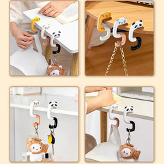 2PCS Desktop Bag Hooks – Portable Table-Side Purse & Backpack Hangers