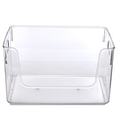 Mainstays Clear Glossy Plastic Open Front Organizer Bin , Single Size Organizer