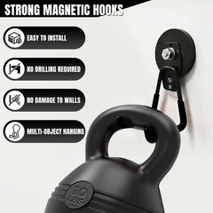 4 Pack Magnetic Hooks Heavy Duty, 2.6” Large Strong Utility Magnet Hooks with A