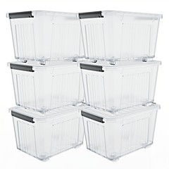 72QT/97QT stackable wheeled storage boxes with lids, suitable for family storage