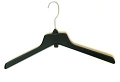 Lot of 27+1 High Quality HEAVY DUTY Black Hangers- Long Neck- for Coat/Shirt