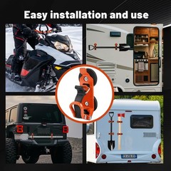 2 Pack Magnetic Shovel Holder for Truck, Heavy Duty Axe Mount Kit for Roof Ra…