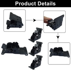4 PCS 180 Degree SelfLocking Bracket Folding Hinge Adjustable Leg Support