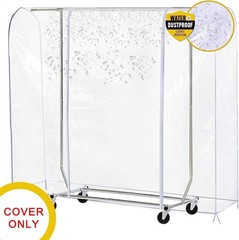 Clear Garment Rack Cover Dustproof Clothes Rack Cover with 2 Durable Zipper/C…