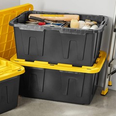 27 Gallon Plastic Storage Container Bin, 4-Pack, Heavy Duty, Large Greenmade NEW