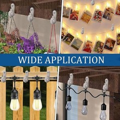 32Pcs White Down Wall Clips for Wire Shelving – Heavy Duty Plastic Loop Brack…