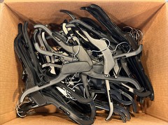 Lot of 40 Black Clothes Hangers 17″ Shirt Commercial Retail With Notches Used