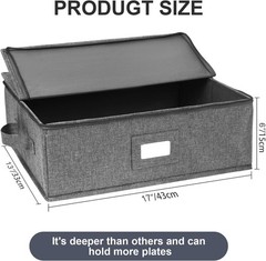 China Storage Containers Hard Shell 2 Pack, Platter Storage Case 17″ x 13″ x …