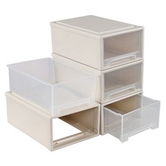 Cand 12 Quart Stackable Plastic Drawers, Plastic Compact Stacking Storage Unit