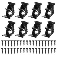 8 Packs Folding Brackets, Self-Locking Hinges with Screws & Non-Slip Pads, 50…