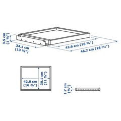 IKEA KOMPLEMENT Pull-Out Tray White Wardrobe 19 5/8 x 13 3/4″