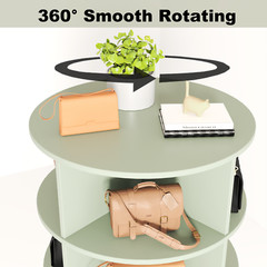 Modern 6 Tier Rotating Shoe Rack Tower 360° Spinning Shoe Display Carousel