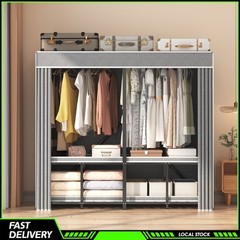 59in Heavy Duty Closet Organizer Syste Freestanding Clothing Racks Clothes Rack