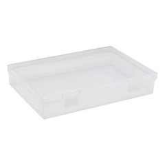 1x Plastic Storage Container Boxes Box Hinged Lid DIY Arts Crafts Markers Pens