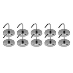Grip 10pc 1-1/2″ Magnetic Hooks Refrigerator Shop Organization 8 LBS Set 53465