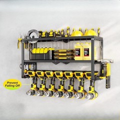 Power Tool Organizer Wall Mount with Side Hooks – 3 Tier Expandable Tool Rack…