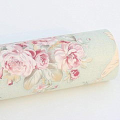 Vintage Floral Self Adhesive Wall Paper Shelf Liner 17.7″W x 100″L, Green