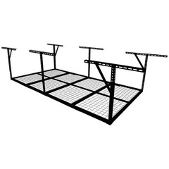 3x8FT Overhead Garage Storage Rack, Heavy-Duty Metal Garage Ceiling Storage Rack
