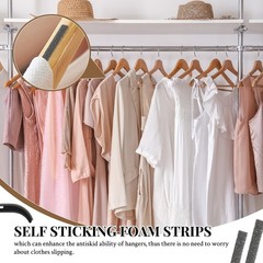 200Pcs Foam Strips with Adhesive for Clothes Hangers, Non-Slip Foam Tape Hang…