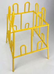 Vintage Yaffa Style Yellow Plastic Shoe Rack – MISSING ONE TOP PIECE – SEE PICS