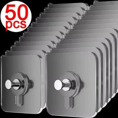 Strong Damage Free Self-Adhesive Wall Hooks No-Drill Hangers Frames Clocks UK