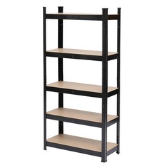 5 Tier Shelf Garage Steel Metal Storage Adjustable Shelve Organizer 150x75x30cm
