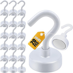 Magnetic Hooks, 30Lbs Strong Heavy Duty Cruise Magnet S-Hook for Hanging 20Pcs